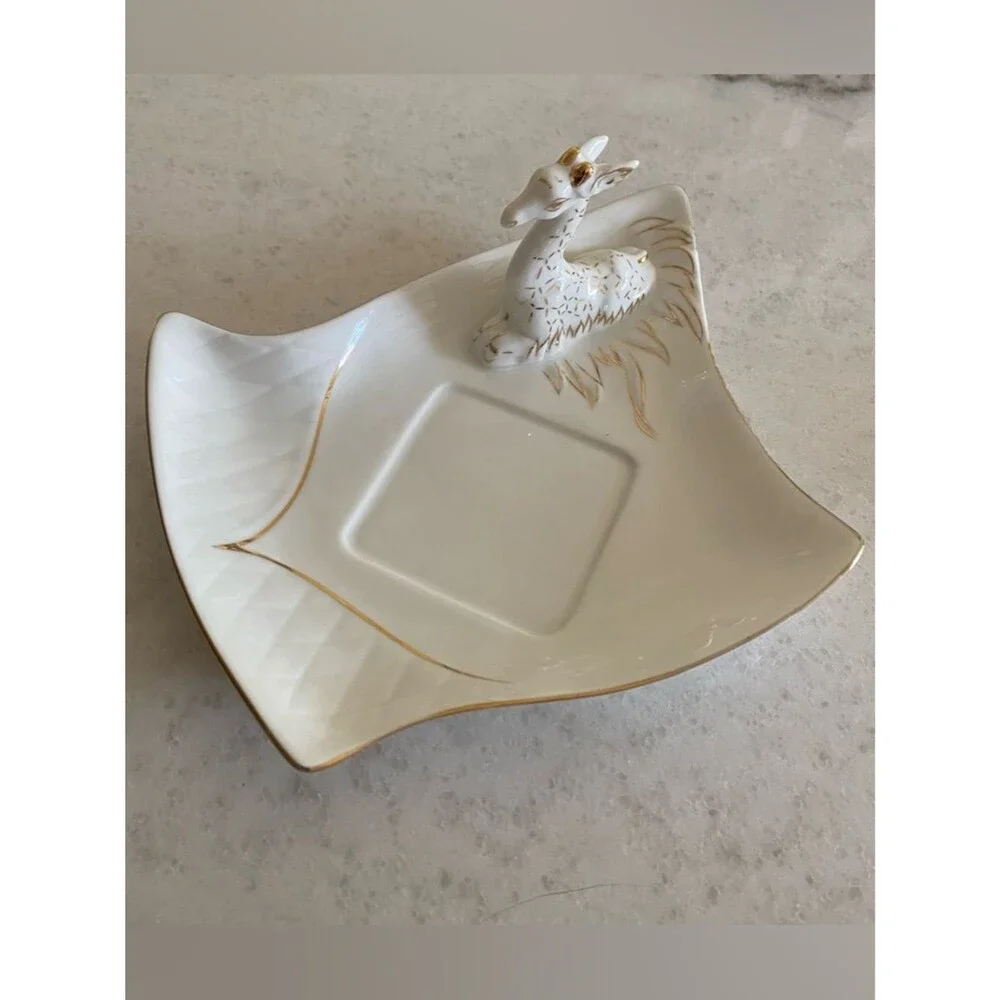 GlitterVille Studios Giraffe Handmade Glass Trinket Dish